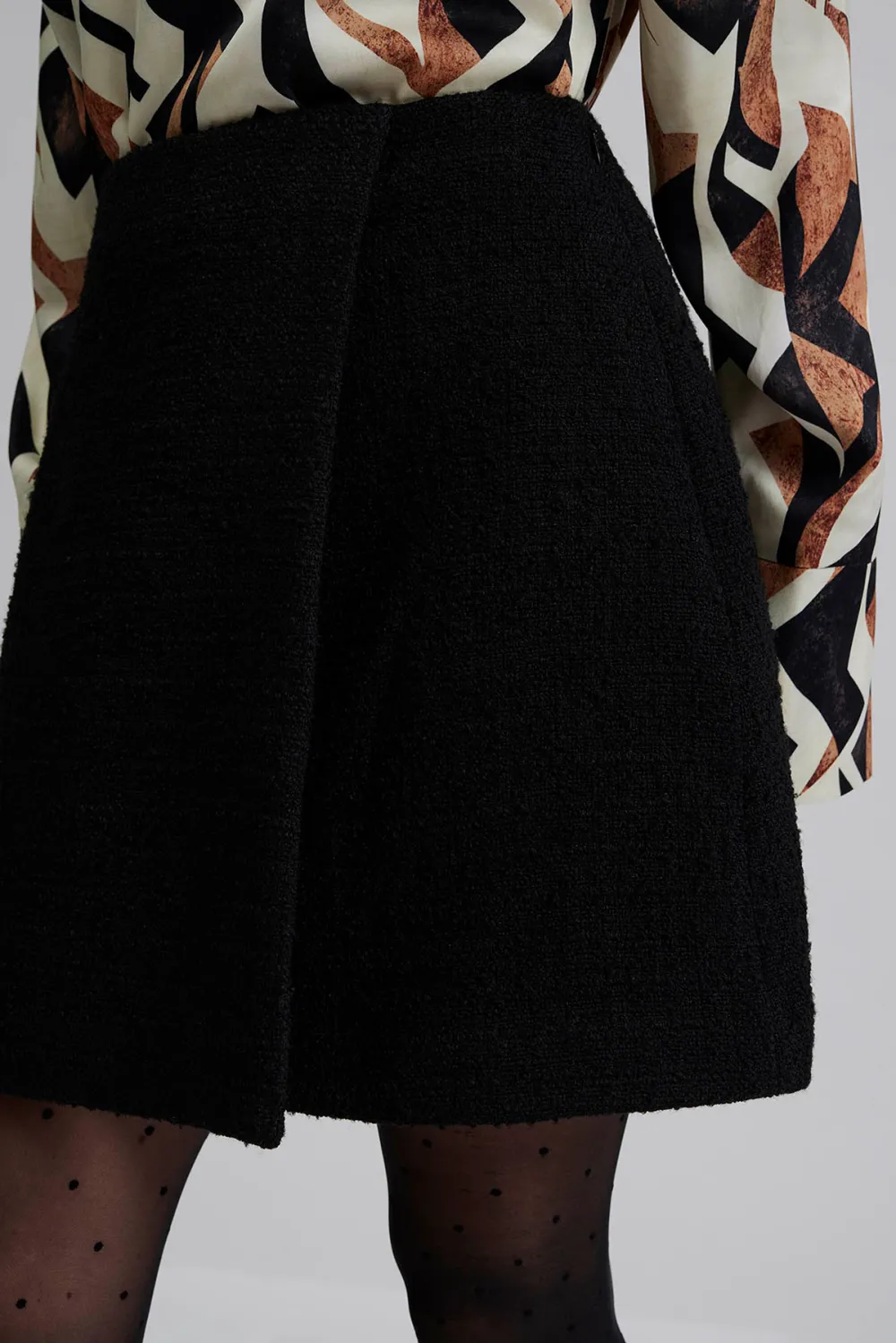 Geometric Print A Line Mini Skirt