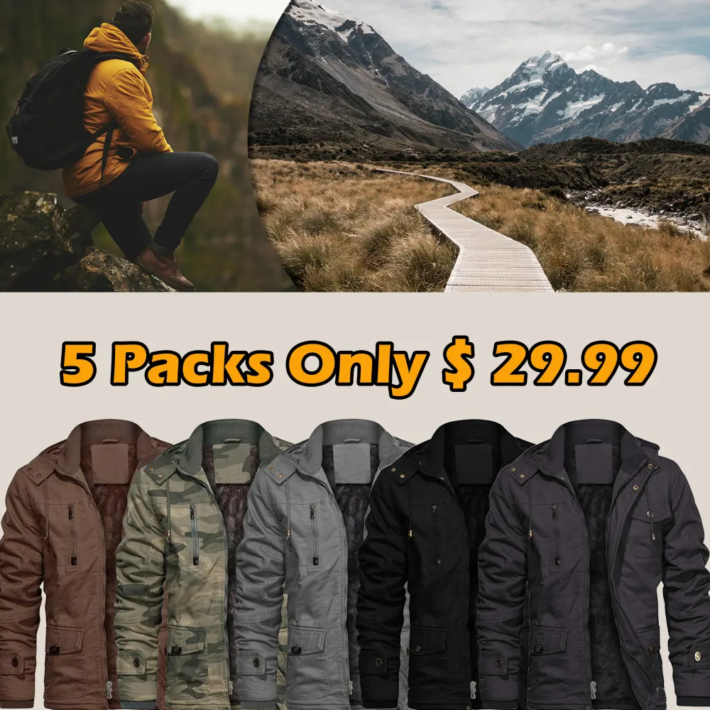🧥 Men’s Thick Winter Jacket with Hood – Built for Warmth. Designed for Strength.