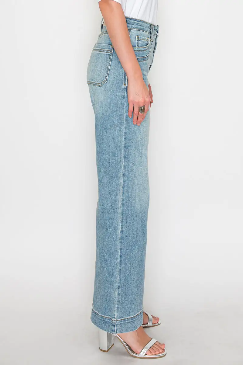 Classic High Rise Wide Leg Relaxed Denim Jeans