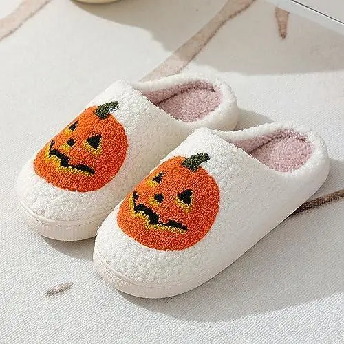 🎃🔥 Limited-Time Halloween Sale — 40% OFF! 🔥 Halloween Pumpkin Slippers for Women | Cozy Plush Warm Non-Slip Indoor Outdoor Spooky Cartoon Fluffy House Shoes | Perfect Holiday Gift