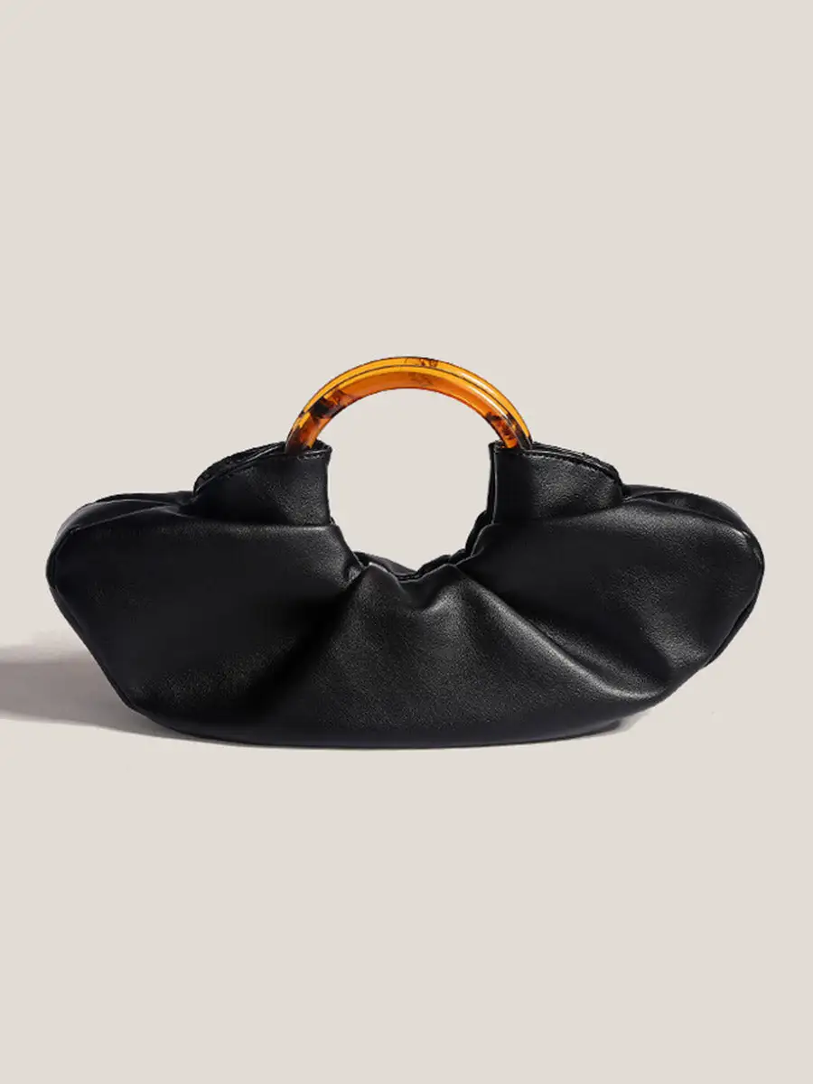 Soft Pleated Evening Clutch Bag