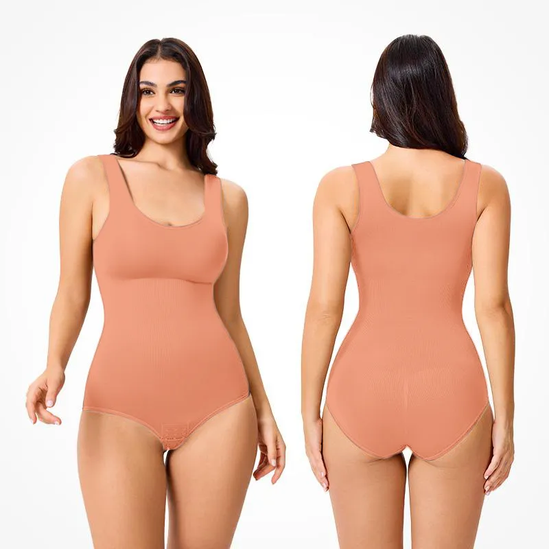 Women'S Clothing Minimalist Seamless Crewneck Bodysuits Shapewear, Basic Comfortable Fit Style Womenswear