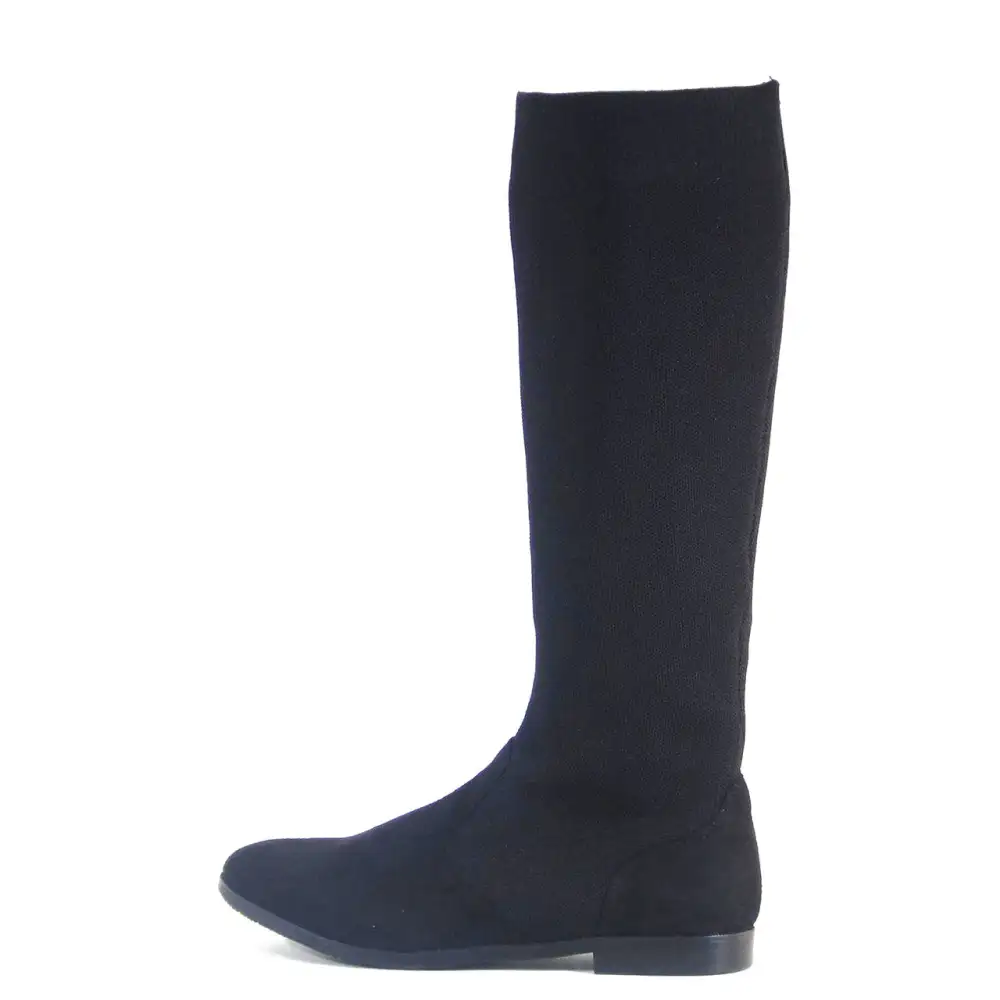 Knit Stretch Pull On Knee High Boots