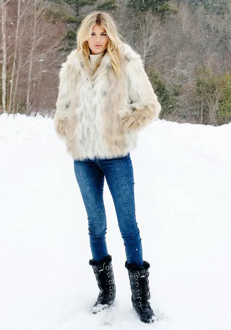 Snow Lynx Faux Fur Hooded Parka