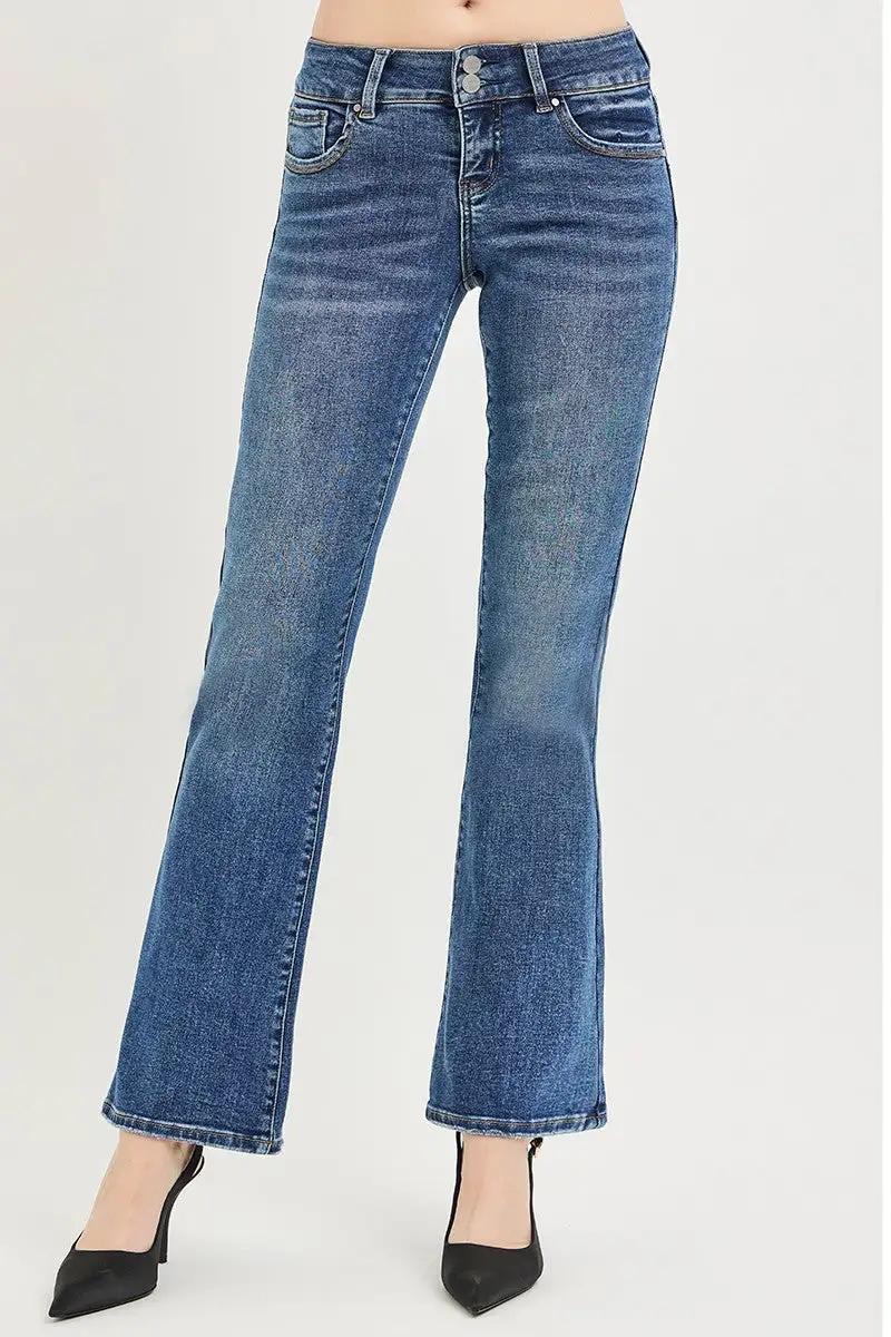 Low Rise Flare Leg Denim Jeans