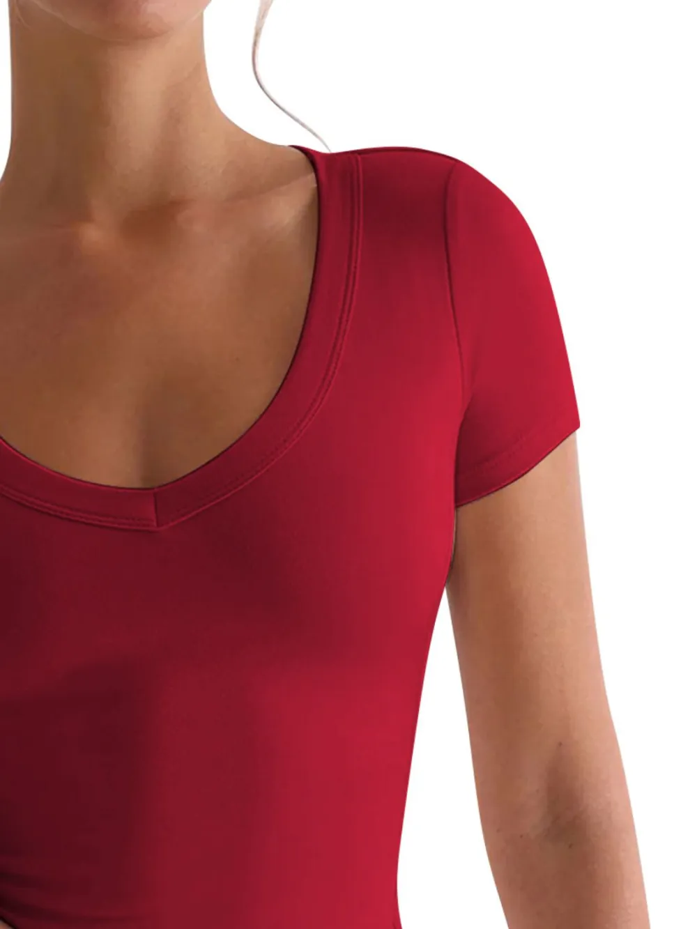 Scoop-Neck Short-Sleeve T-Shirt