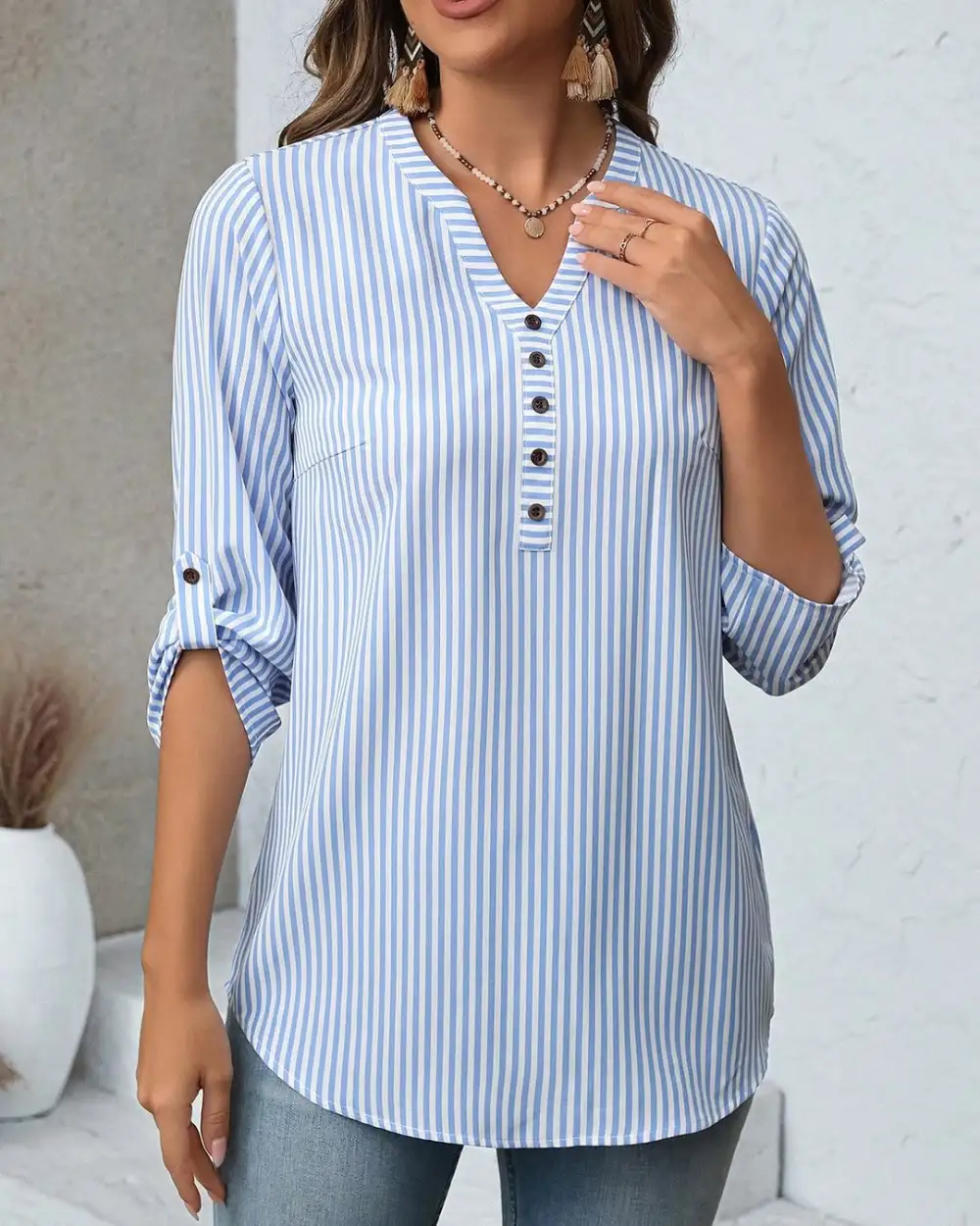 10PACK- Striped Casual Shirt