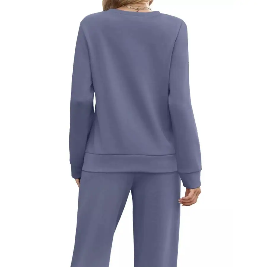 Casual Long Sleeve Top and Pants Set