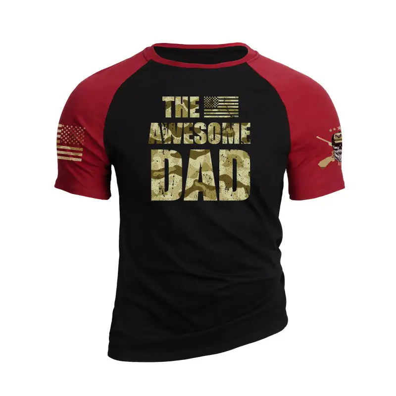 THE AWESOME DAD RAGLAN GRAPHIC TEE