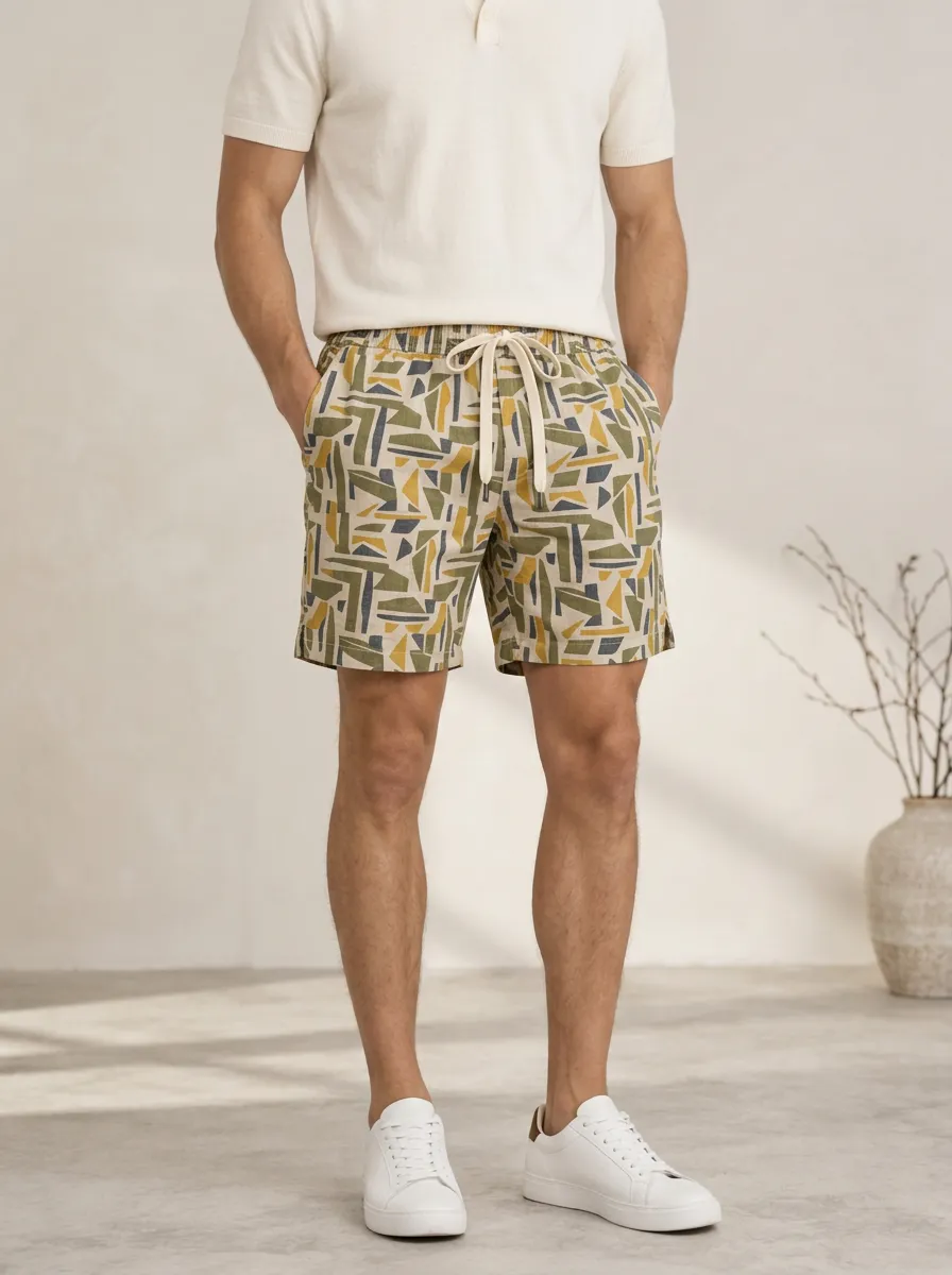 Bold Pattern Graphic Print Abstract Print Geometric Print Men's Patterned Casual Pants