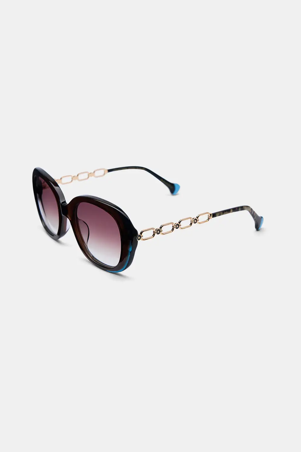 Tile Print Detail Sunglasses