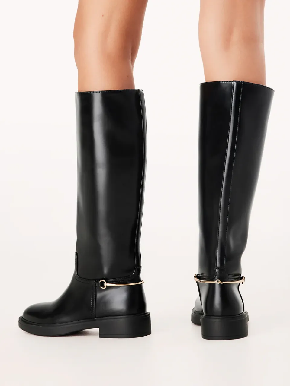 Classic Riding Round-Toe Knee-High Boots