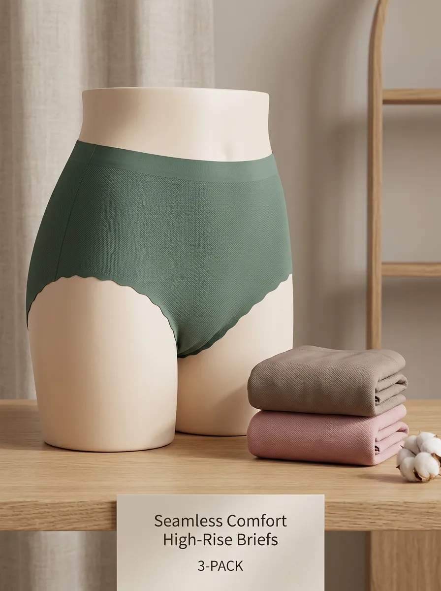 Women's High-Rise Seamless Three-Pack Panties