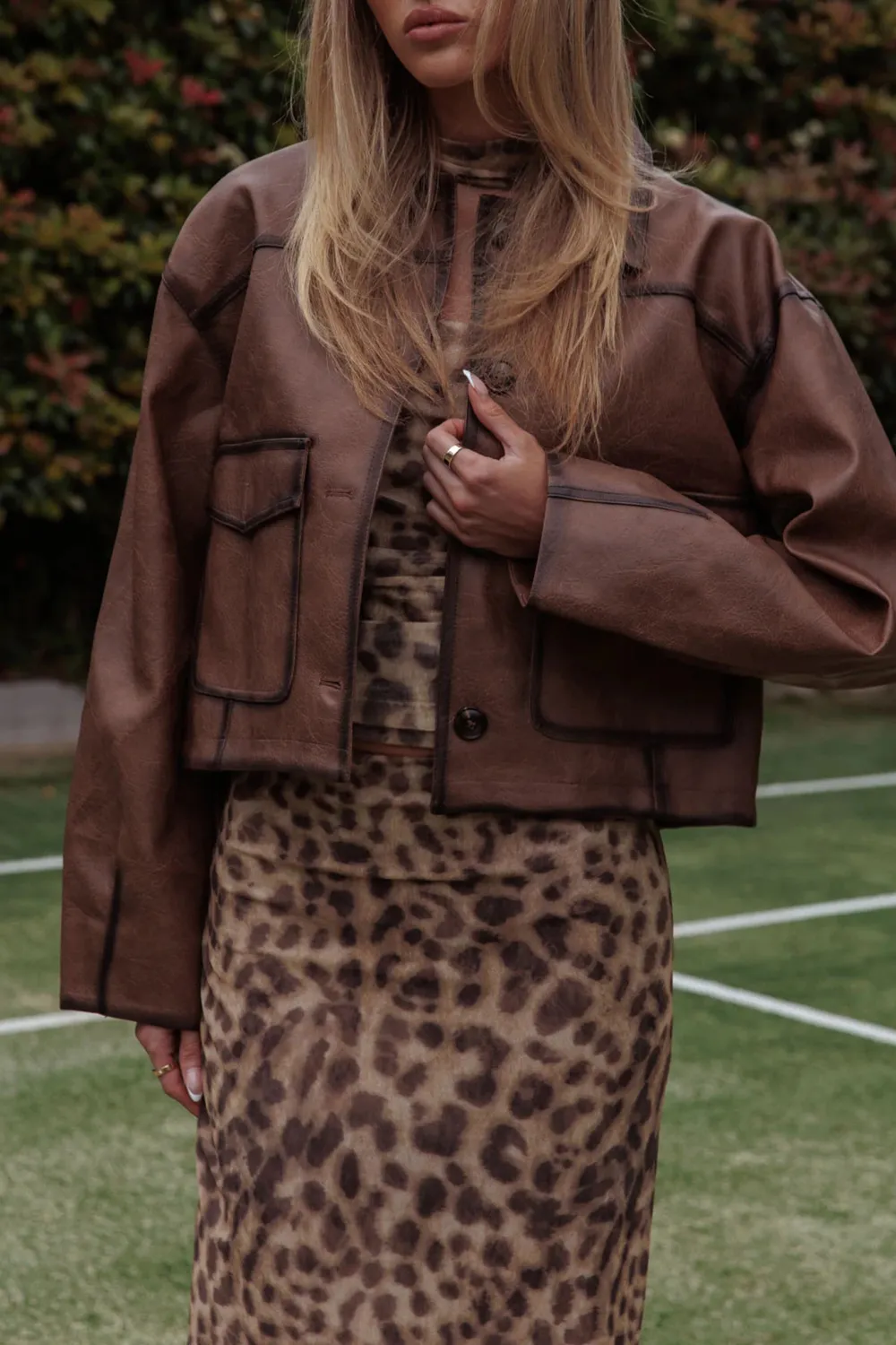 Fashionable Rock Style Leather Jacket For Women