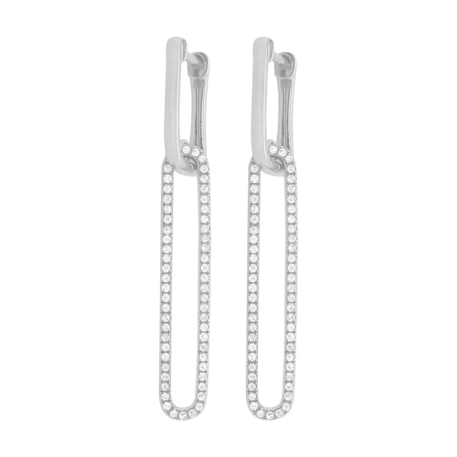 Curved Elegant Gem Detail Earrings