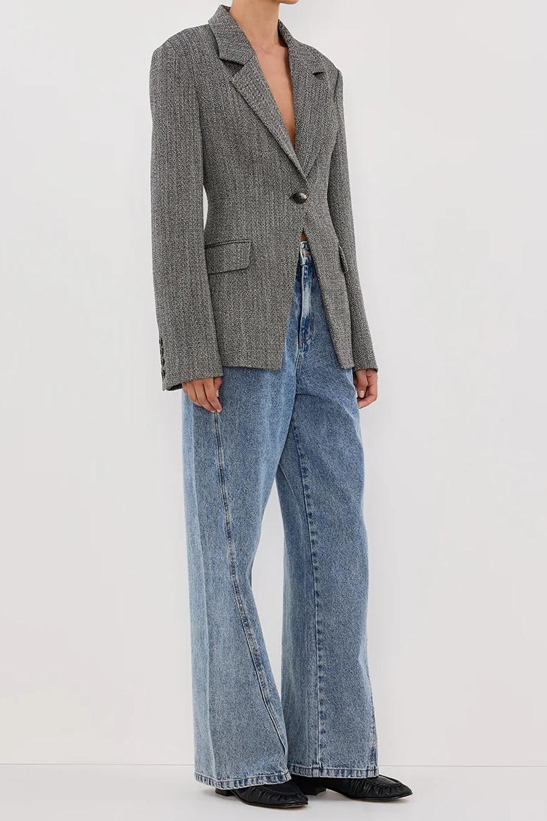 Charcoal Cinched Blazer