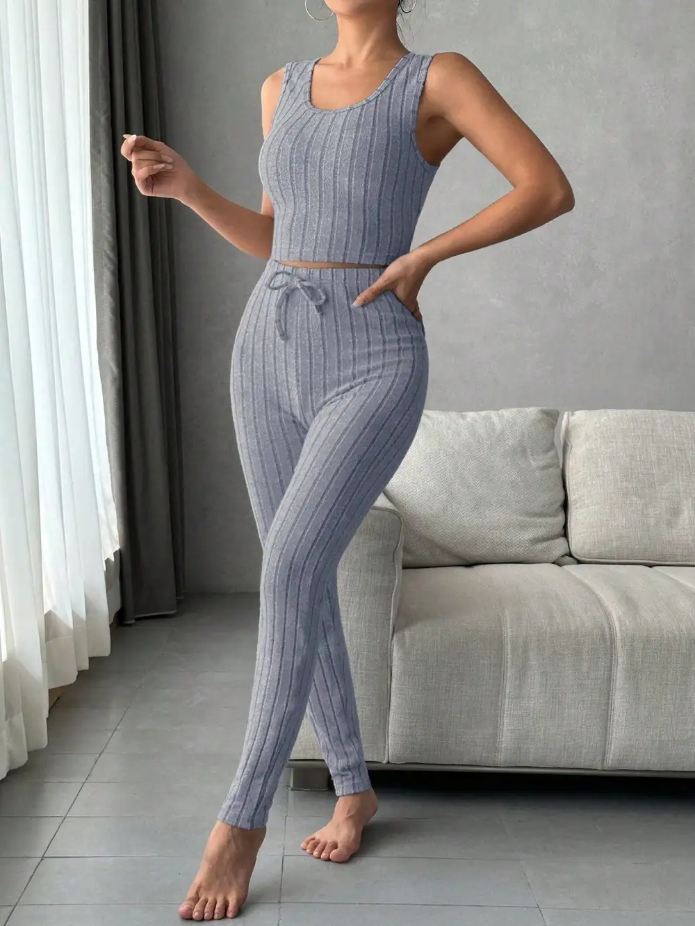 Scoop Neck Lounge Sleepwear Set