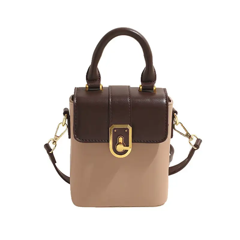 Top Handle Compact Square Crossbody Bag