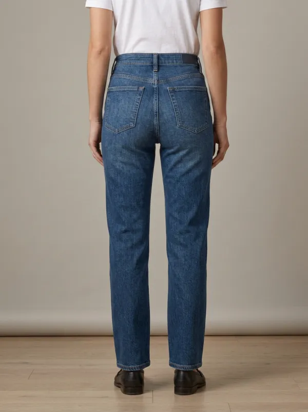 Soft-Structure High-Rise Denim Jeans