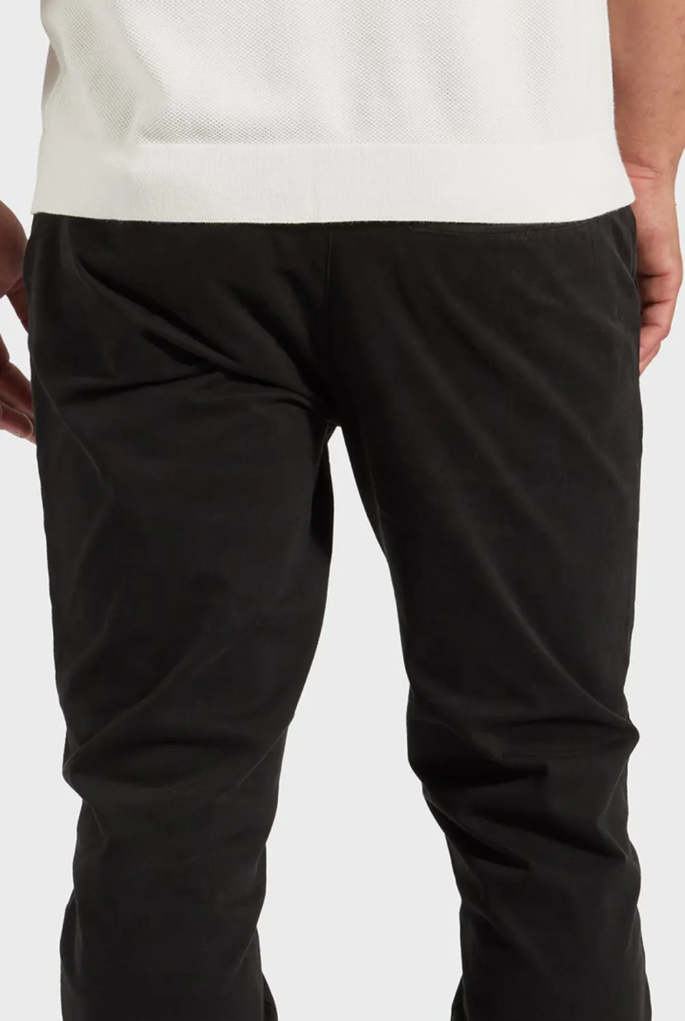 Cotton Blend Slim Leg Trousers