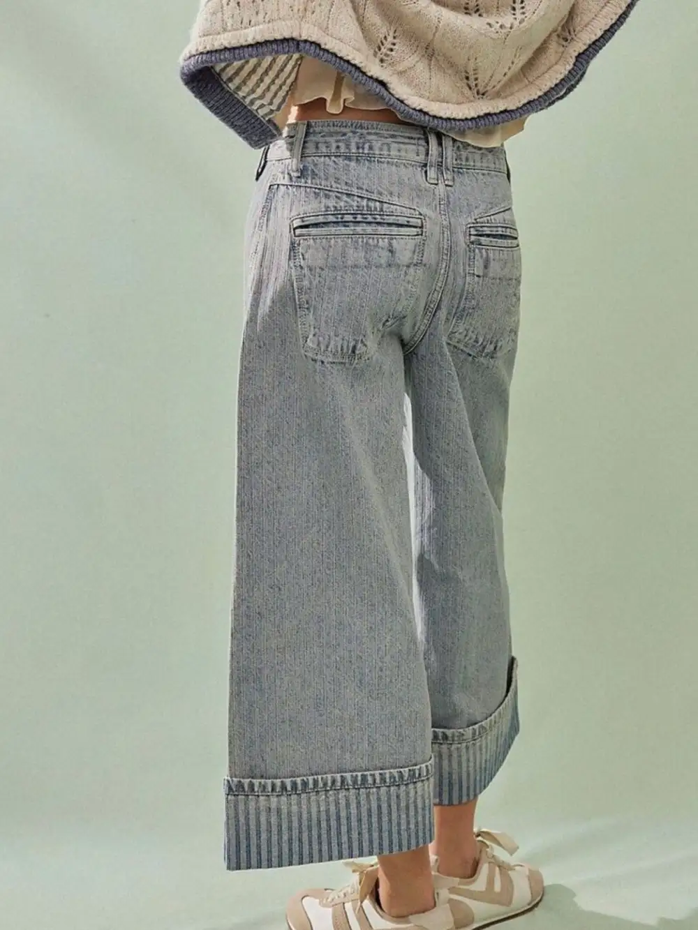 Utility Wide Leg Denim Jeans