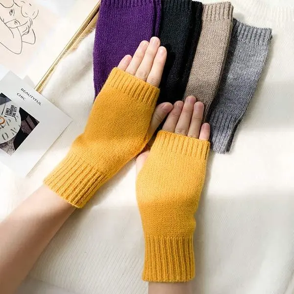 Women'S Knit Fingerless Gloves 87224550C