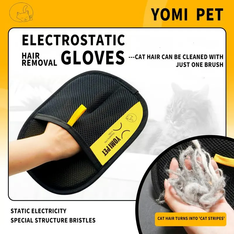 Pet hair remover Electrostatic gloves