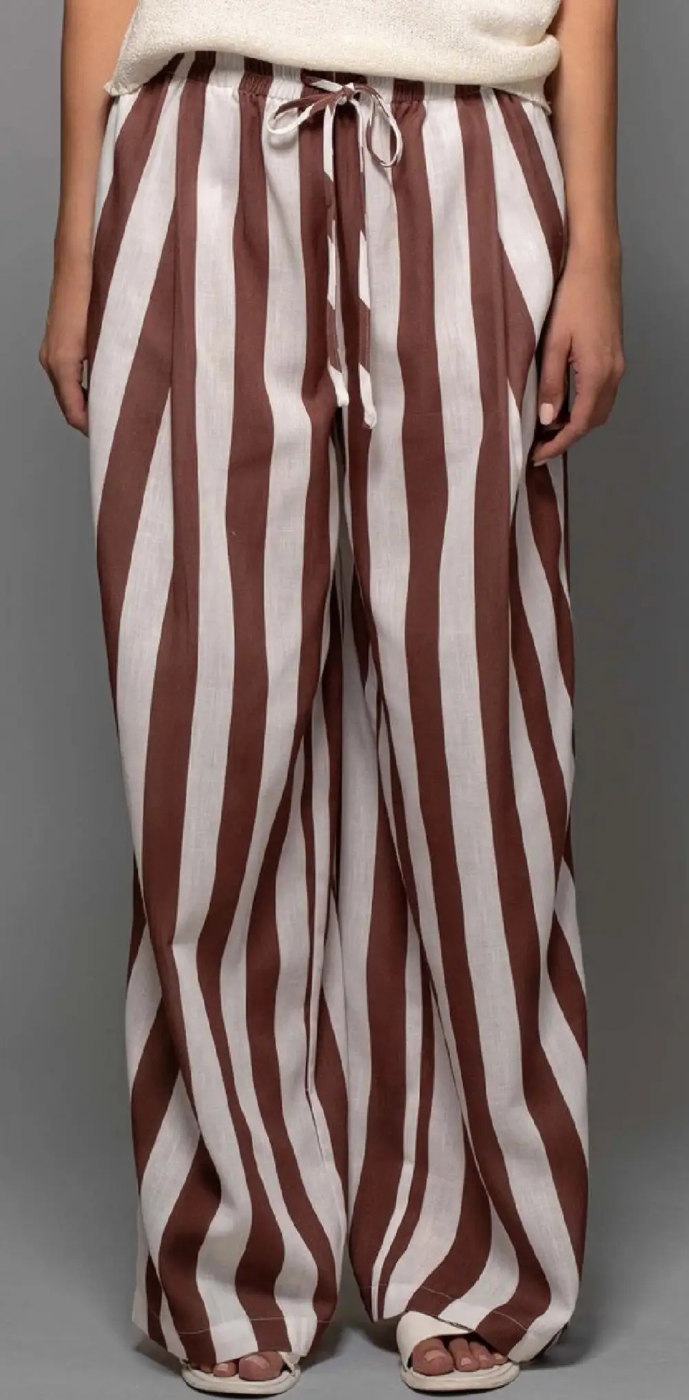 Nylon Roomy Drawstring Casual Pants