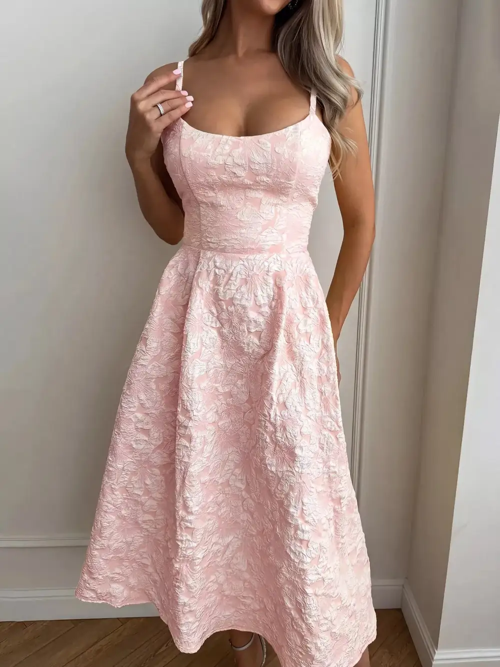Textured Midi Dress