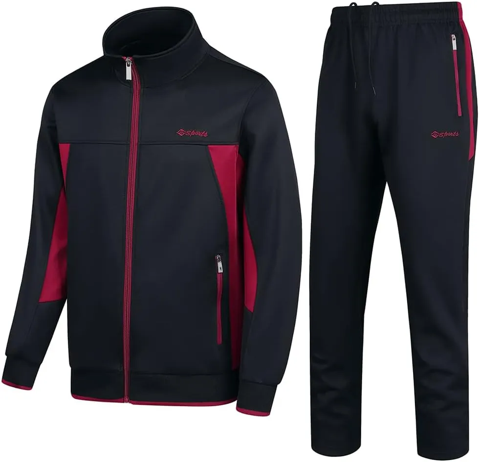 Men's Casual Athletic Tracksuit Long Sleeve Sweatsuit