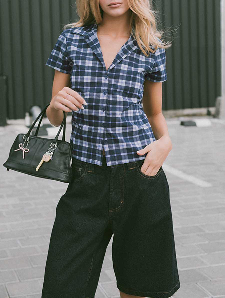 Tartan Dark Blue Shirt
