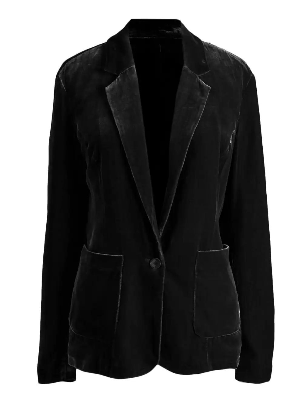 Refined Button-Up Lapel-Collar Blazer