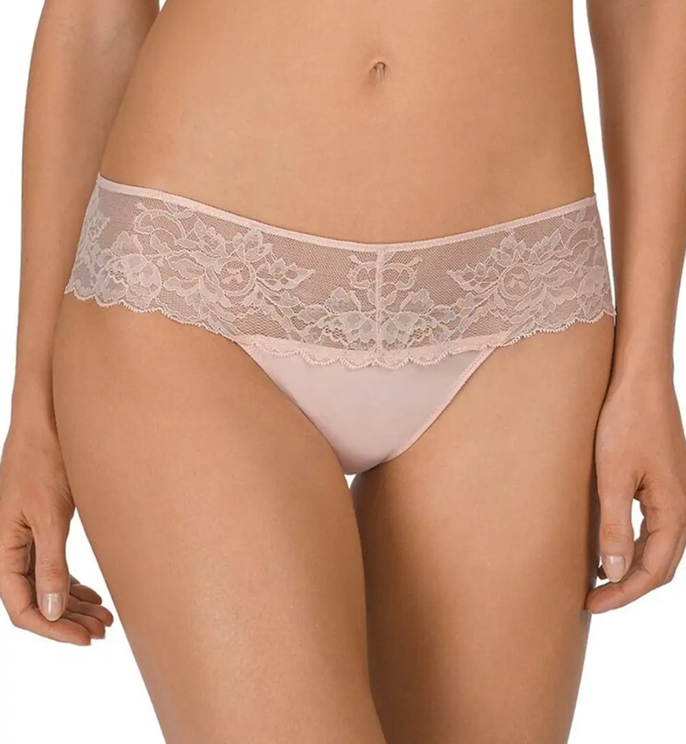 Classic Low-Rise Lace Cotton Tanga Thong Panty