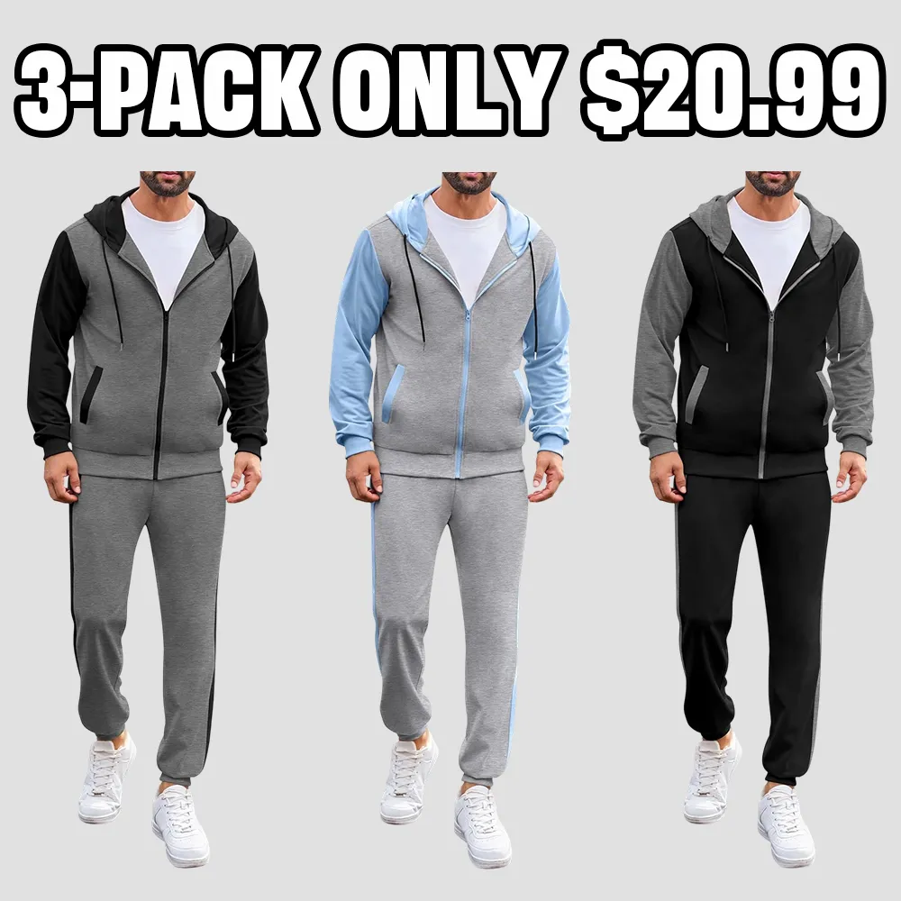 Men's Tracksuit 2 Piece Full Zip Set