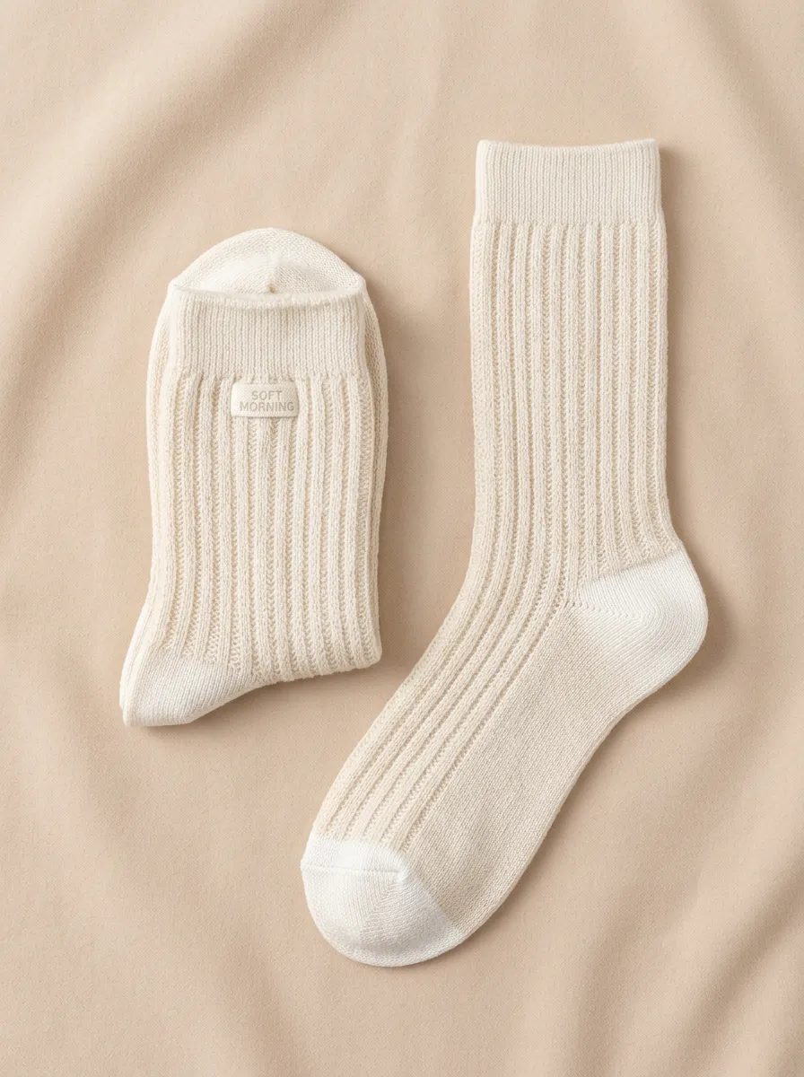 Modern Ribbed Casual Socks