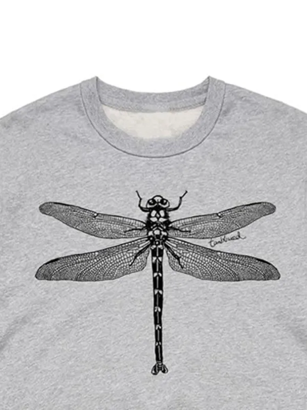Simple Dragonfly Pattern Versatile Casual Sportswear Shirt