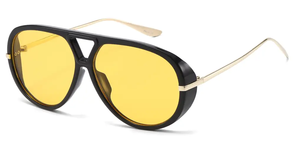 Oversized Thick Aviator Plastic Sunglasses