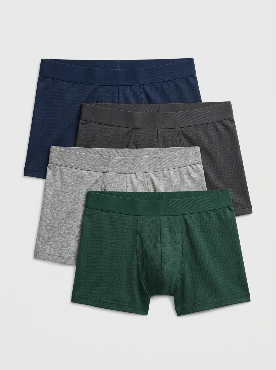 Easy-Wear Daily Wear Men' Four Pack Boxer Briefs