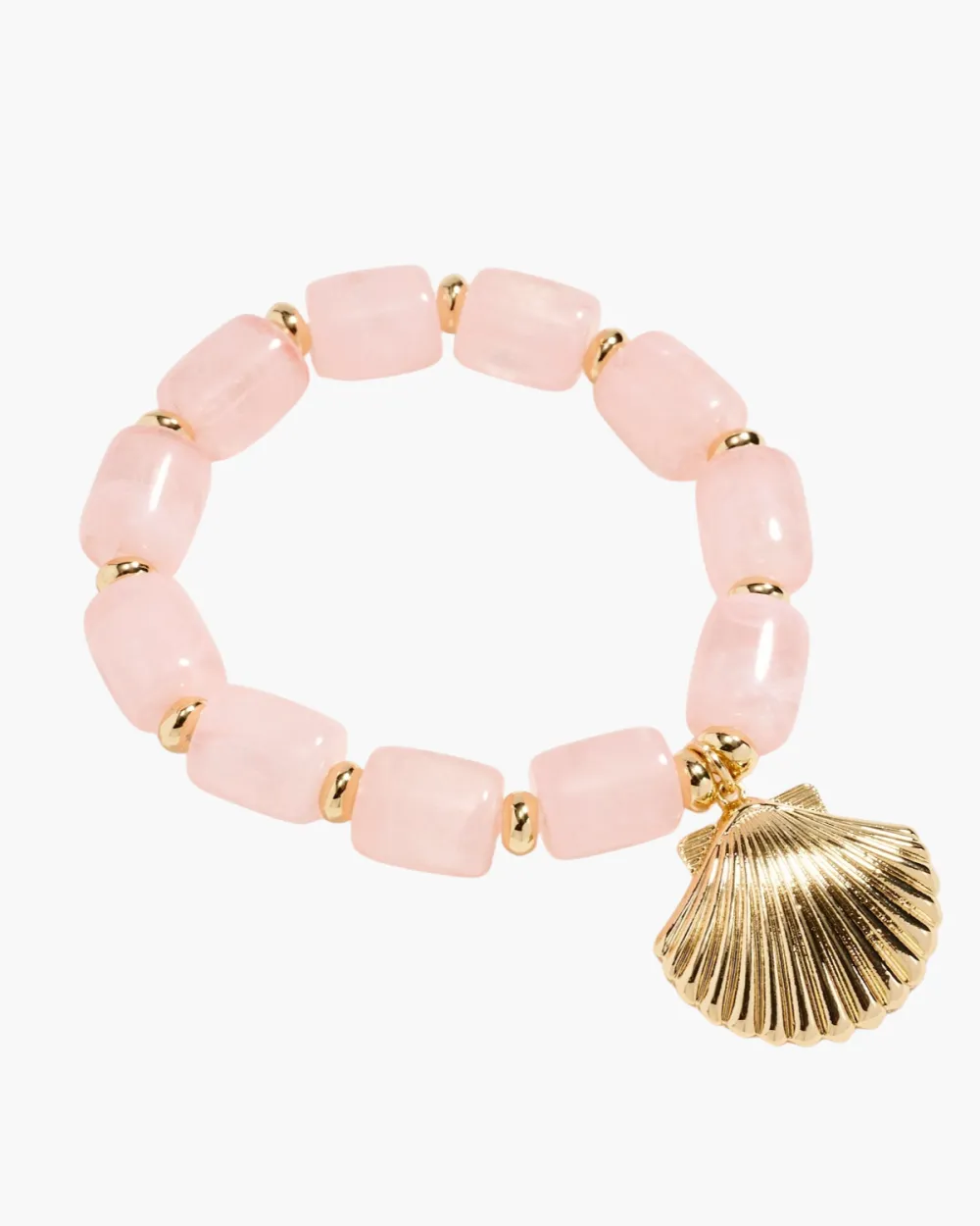 Textured Seashell Charm Bracelet