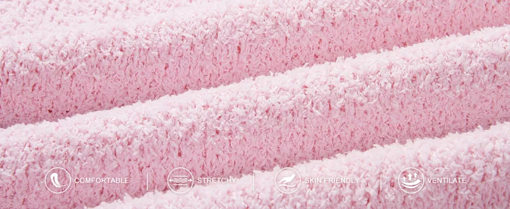Womens Fuzzy Fleece Long Sleeve 2 Piece Loungewear Outfits Sweater Pants Pajama Sets