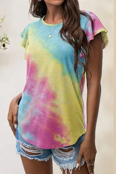 Cozy Round-Neck Short-Sleeve Cotton T-Shirt
