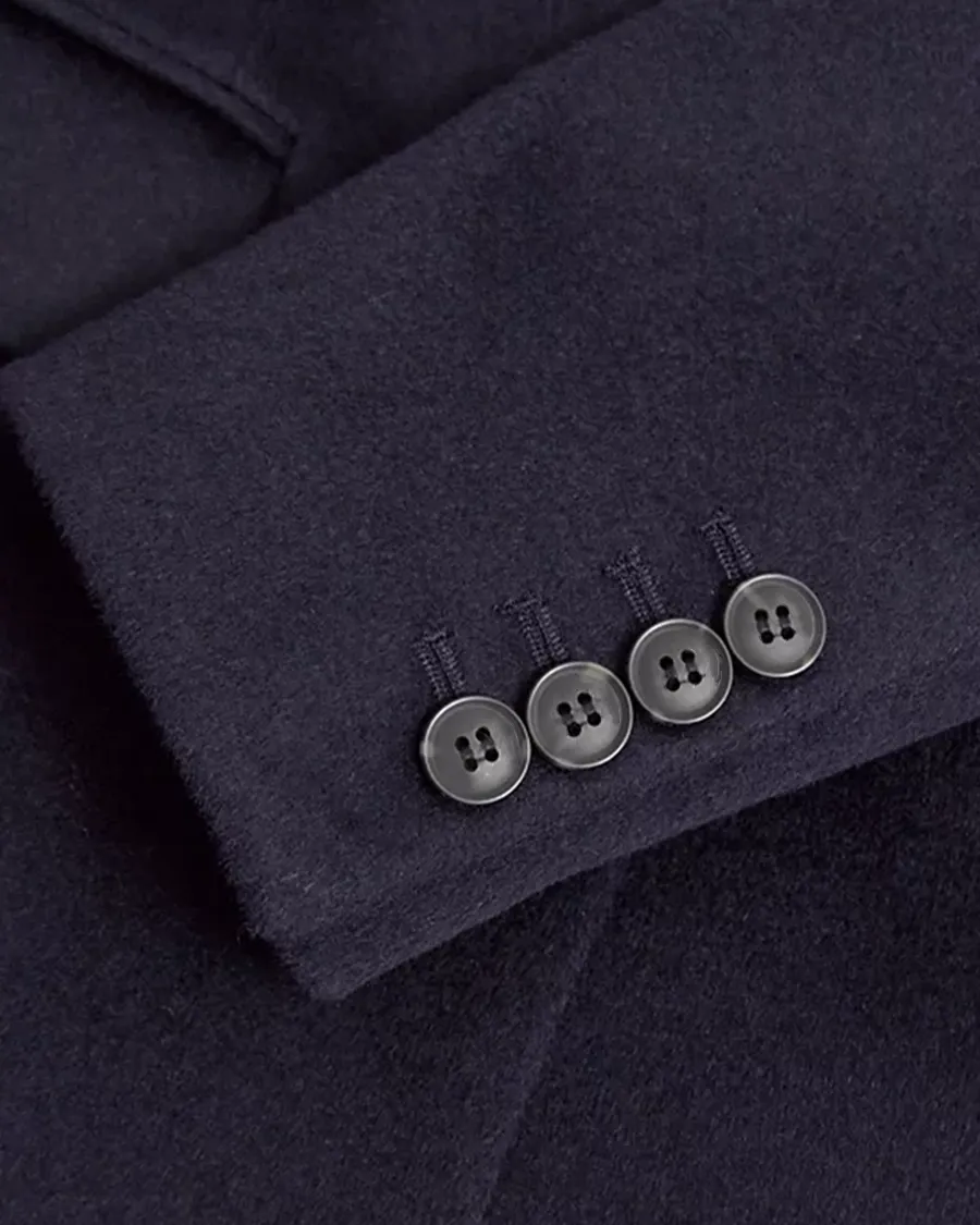 Flap Pockets at Front Wool Coat