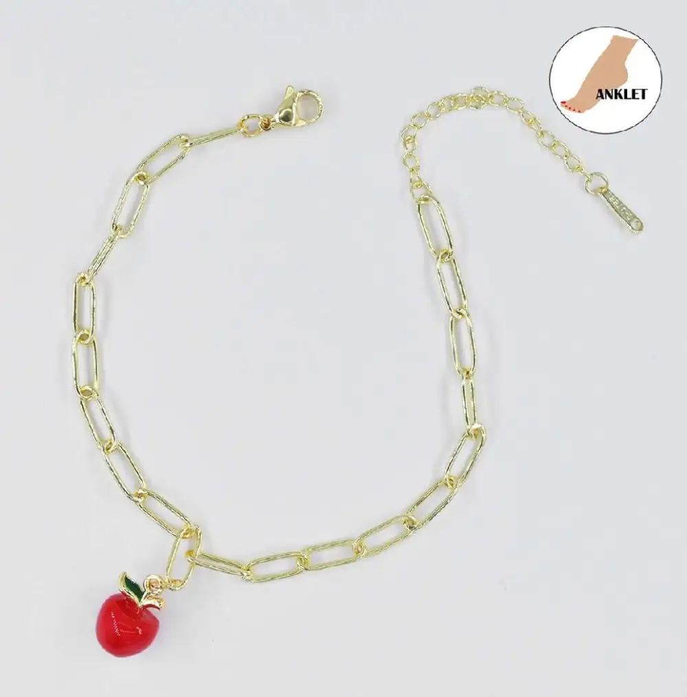 Refined Apple Charm Anklet