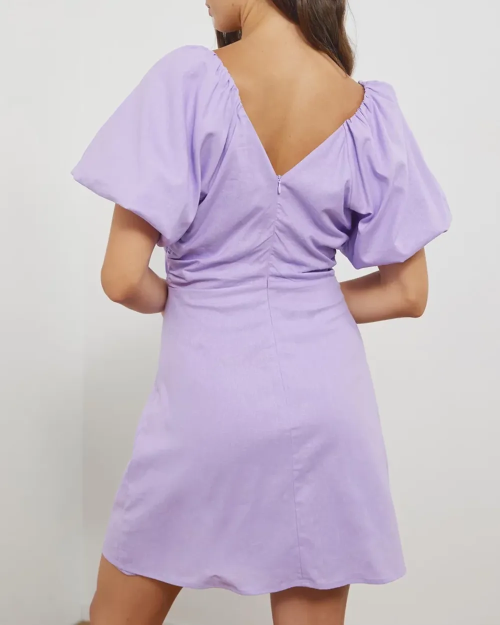 Linen Blend Mini Dress