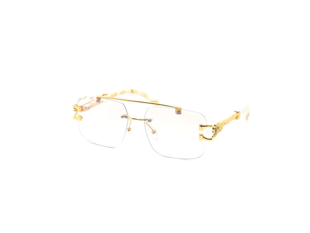 12-Pack Rimless Aviator Gradient Sunglasses