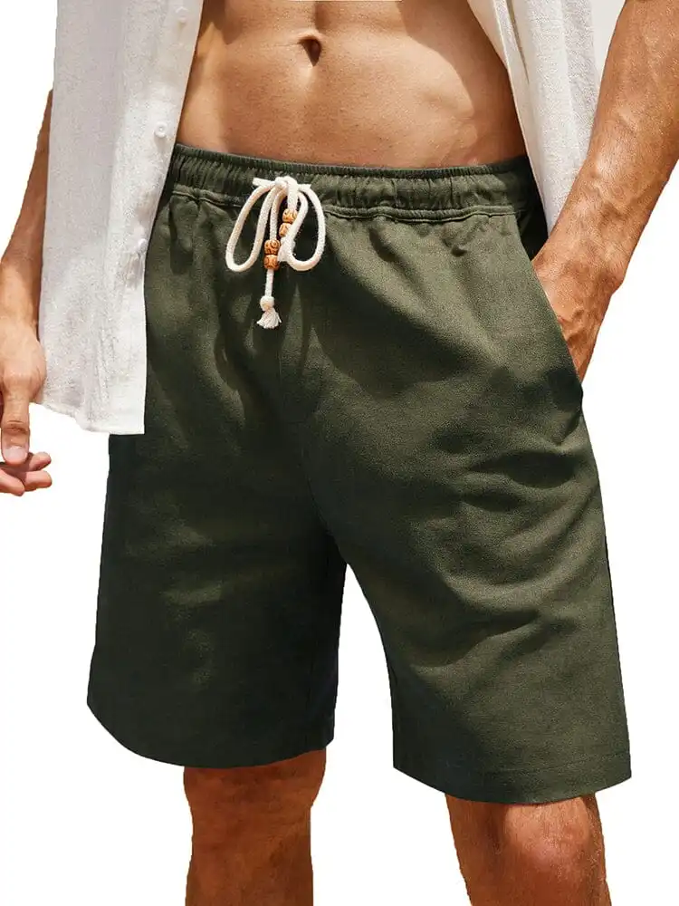 Men's Casual Elastic Waist Linen Casual Shorts