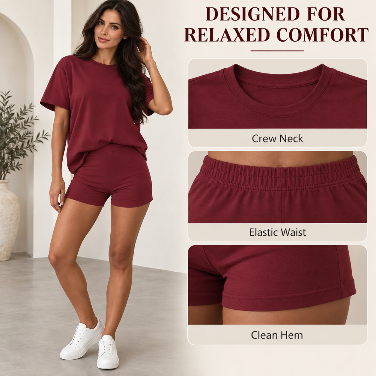 Women’s Two Piece Shorts Lounge Set(X5)