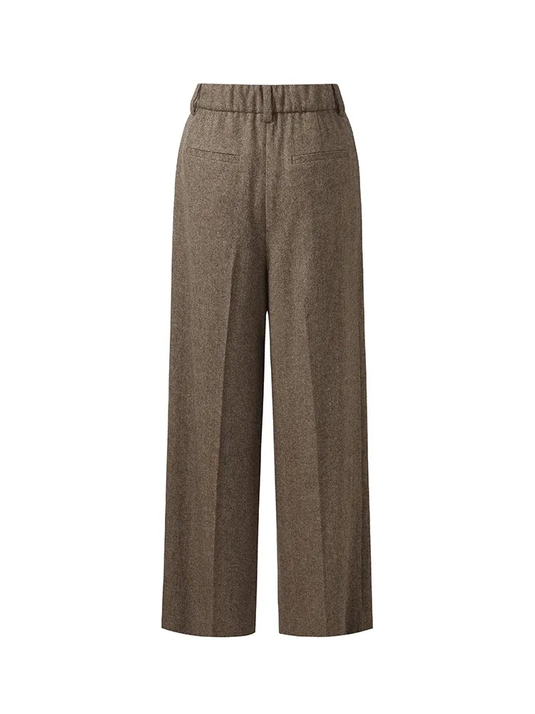 Washable Wool Women Full Length Pants