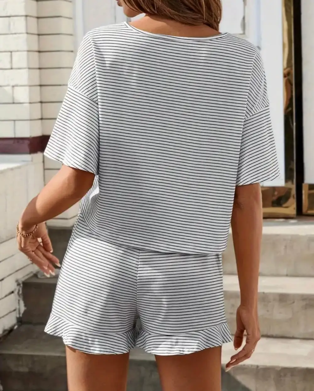 Classic Striped Two Piece Set