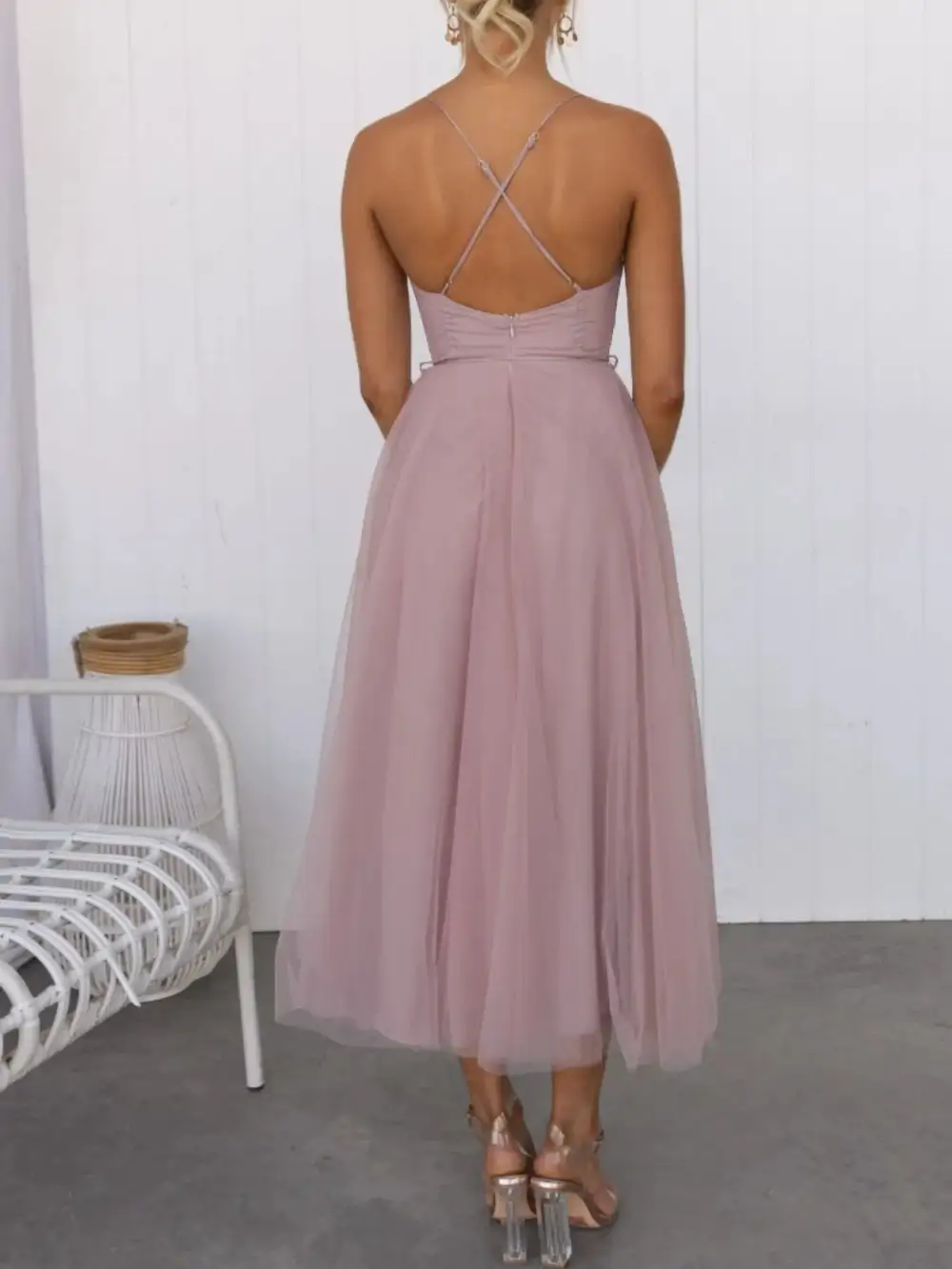 Easy Fit Midi Tie Detail Dress